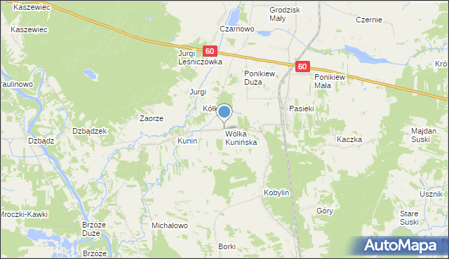 mapa Wólka Kunińska, Wólka Kunińska na mapie Targeo